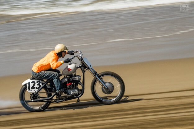 Chirihama Sandflats vintage motorcycle beach race