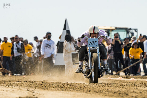 Chirihama Sandflats vintage motorcycle beach race