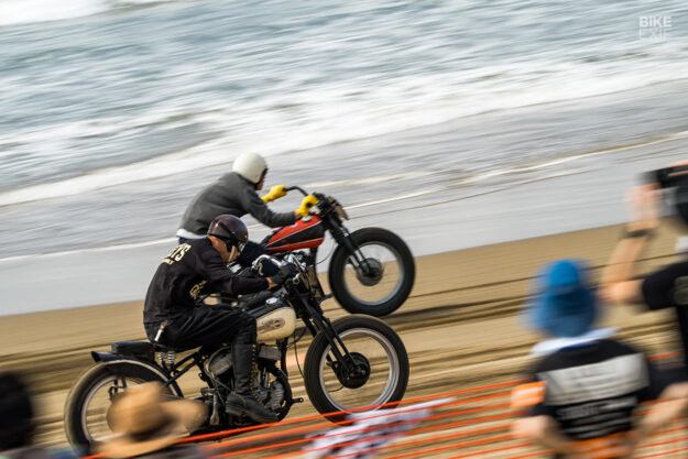 Chirihama Sandflats vintage motorcycle beach race