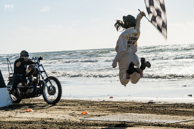 Chirihama Sandflats vintage motorcycle beach race