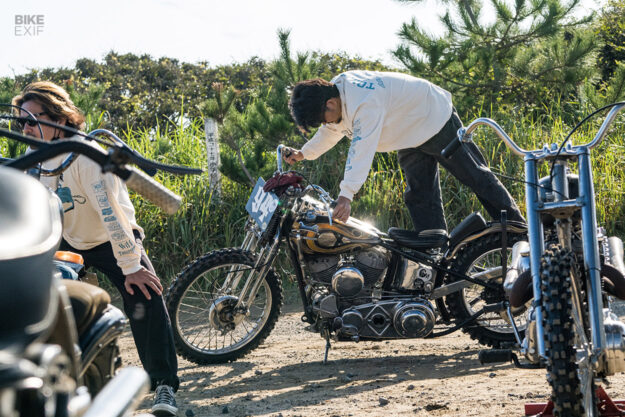 Chirihama Sandflats vintage motorcycle beach race