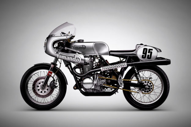 The Yamando: A vintage yamaha race bike with a Norton frame