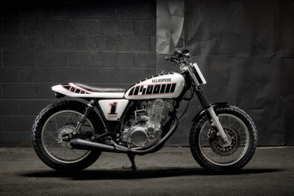 Custom street tracker kits for the Yamaha SR400