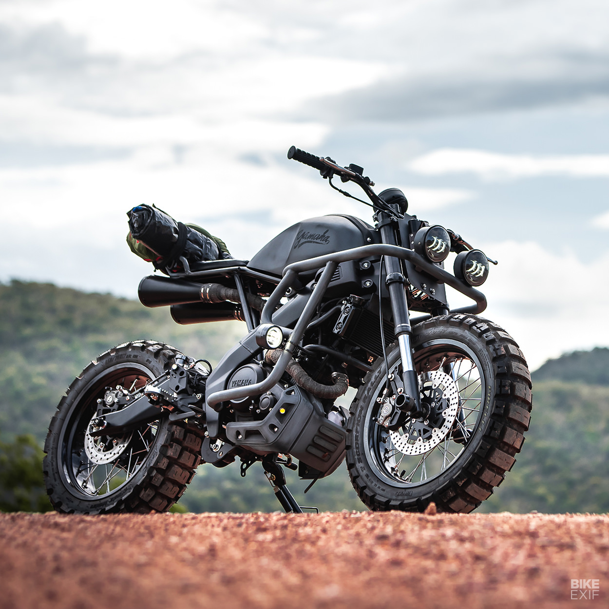 Custom Yamaha XSR155 scrambler by K-Speed