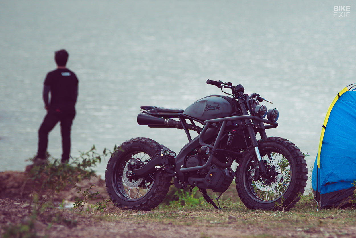 Custom Yamaha XSR155 scrambler by K-Speed