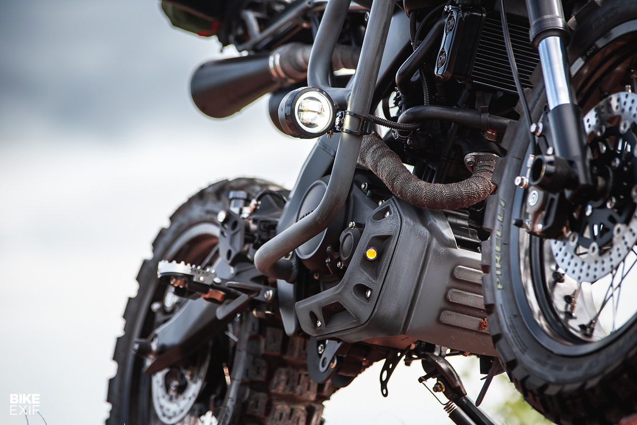 Custom Yamaha XSR155 scrambler by K-Speed