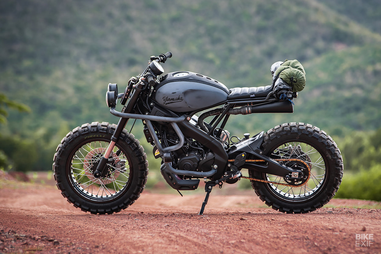 Custom Yamaha XSR155 scrambler by K-Speed