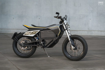 Custom Zero FX electric flat tracker designed by an automotive sculptor